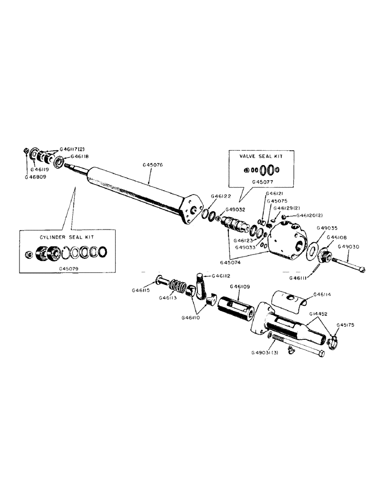 Схема запчастей Case IH 300-SERIES - (148) - PARTS FOR G45056 HYDRAULIC CYLINDER (08) - HYDRAULICS