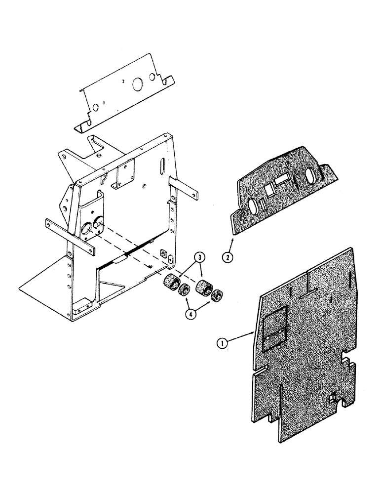Схема запчастей Case IH 870 - (298) - CAB, INSULATION, FIREWALL (09) - CHASSIS/ATTACHMENTS