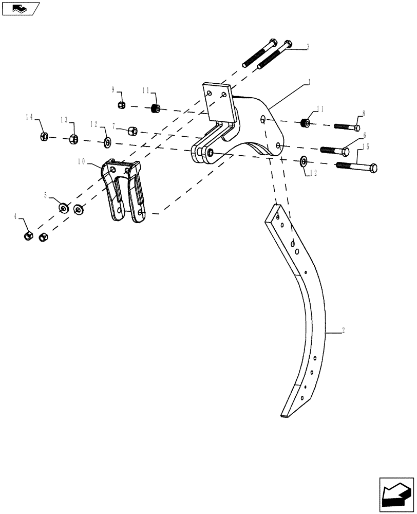Схема запчастей Case IH 870 - (75.200.01) - SHEAR BOLT MOUNT (75) - SOIL PREPARATION
