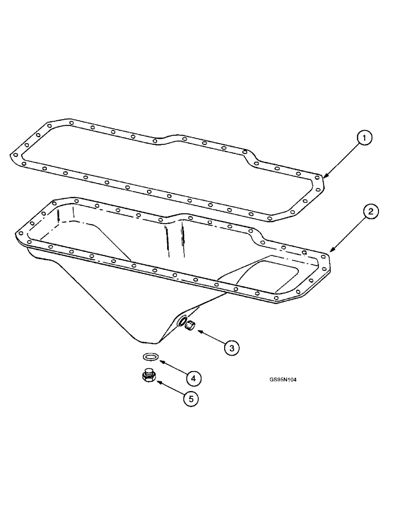 Схема запчастей Case IH DT-361 - (8-12) - CRANKCASE OIL PAN 