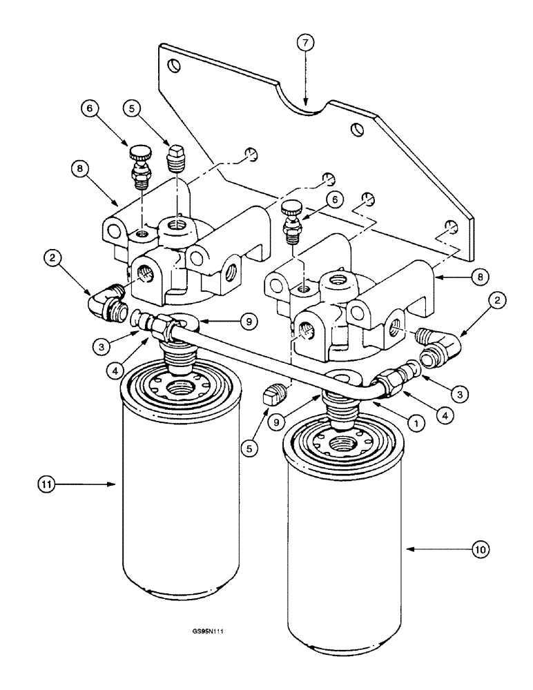 Схема запчастей Case IH DT-407 - (7-46) - FUEL FILTERS, SPIN-ON TYPE 