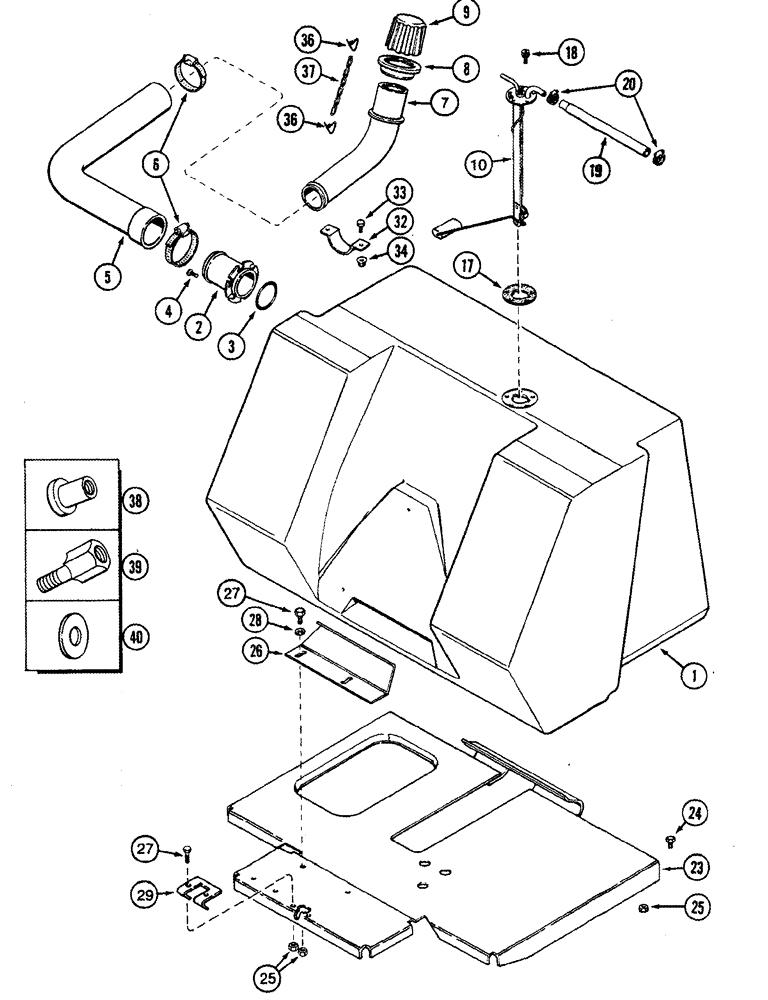 Схема запчастей Case IH 8940 - (3-030) - MAIN FUEL TANK (03) - FUEL SYSTEM