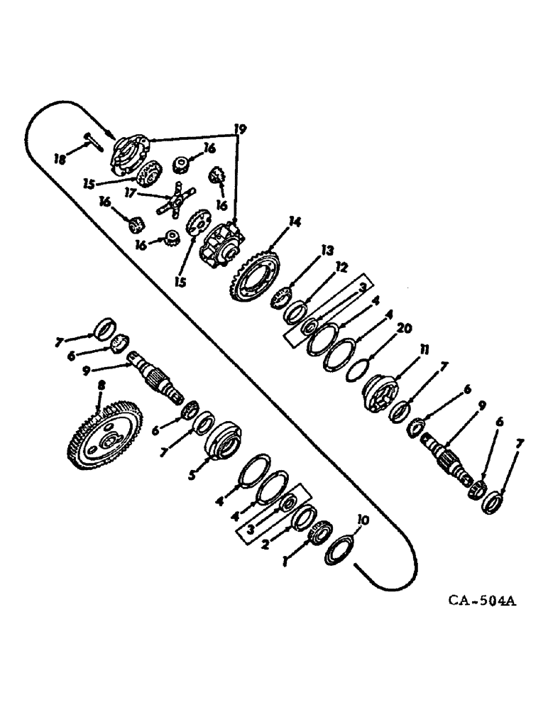 Схема запчастей Case IH 4586 - (07-23) - DRIVE TRAIN, DIFFERENTIAL (04) - Drive Train