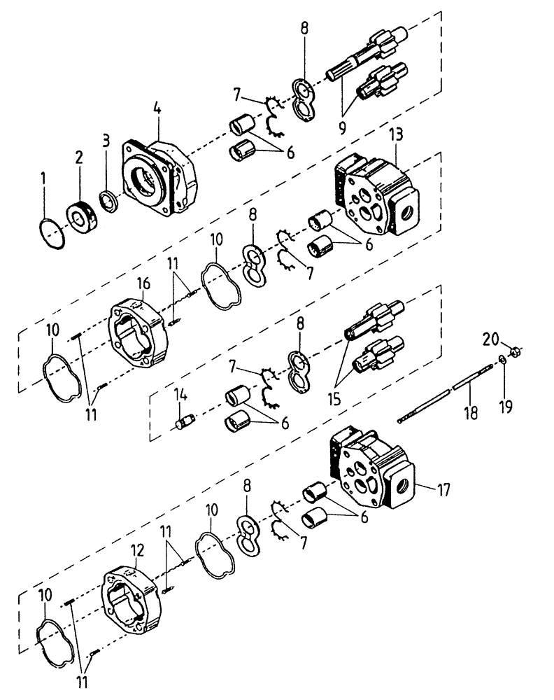 Схема запчастей Case IH 7700 - (B03[60A]) - HYDRAULIC PUMP {125/6CT/L10 3 BLADE CHOPPER AND PRIMARY VARIABLE EXTRACTOR} Hydraulic Components & Circuits