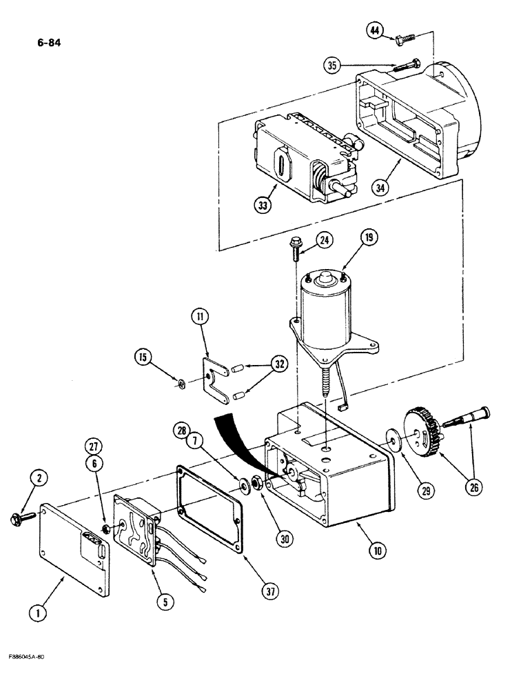 Схема запчастей Case IH 9270 - (6-84) - ELECTRIC SHIFT ASSEMBLY (06) - POWER TRAIN