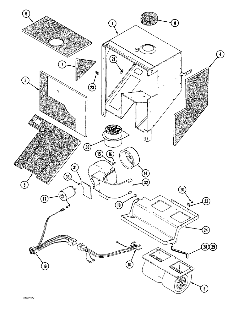 Схема запчастей Case IH 9330 - (9-088) - AIR CONDITIONER AND HEATER MODULE ASSEMBLY, INTERNAL COMPONENTS (09) - CHASSIS/ATTACHMENTS