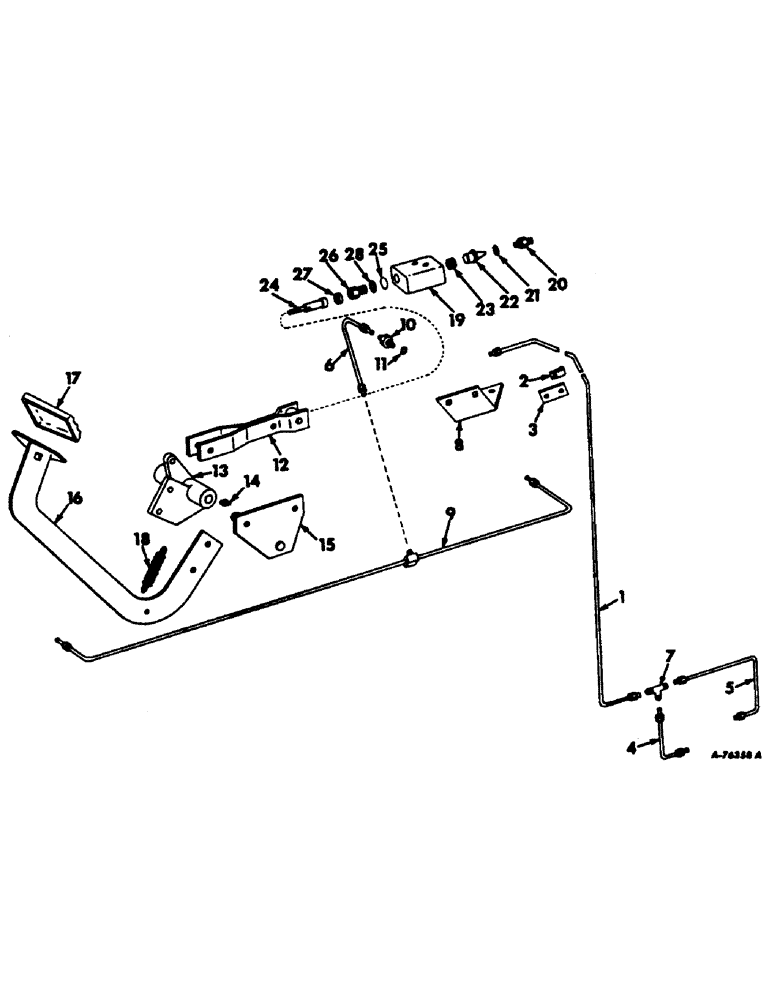 Схема запчастей Case IH 303 - (200) - FOOT-N-INCH CONTROL PEDAL AND DRIVE (35) - HYDRAULIC SYSTEMS