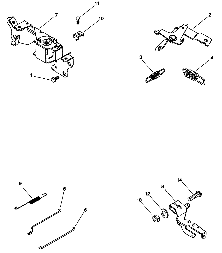 Схема запчастей Case IH SCOUT - (10.220.01) - GOVERNOR CONTROL BRACKETS AND SPRINGS (10) - ENGINE