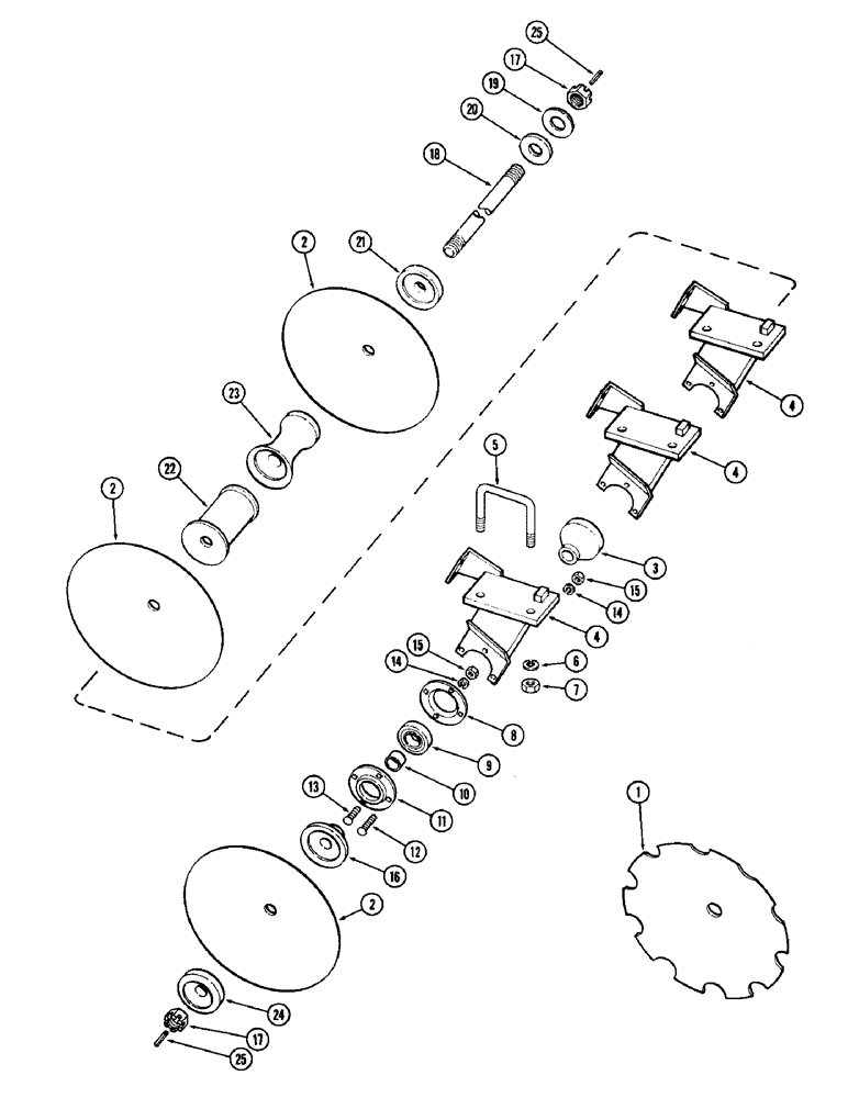 Схема запчастей Case IH DOT 31 - (28) - RIGHT FRONT CENTER GANG 