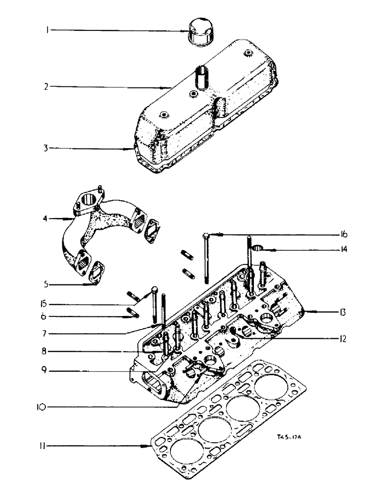 Схема запчастей Case IH 384 - (12-10) - POWER, CYLINDER HEAD AND EXHAUST MANIFOLD Power