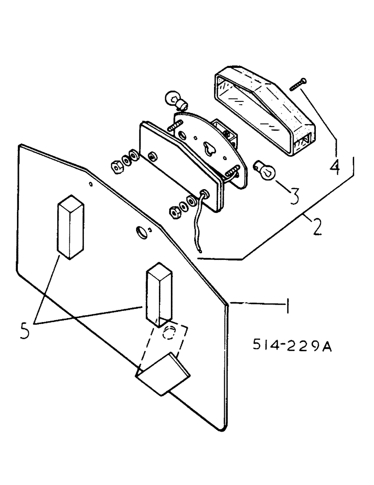 Схема запчастей Case IH 784 - (08-039) - REGISTRATION NUMBER PLATE AND LIGHT (06) - ELECTRICAL