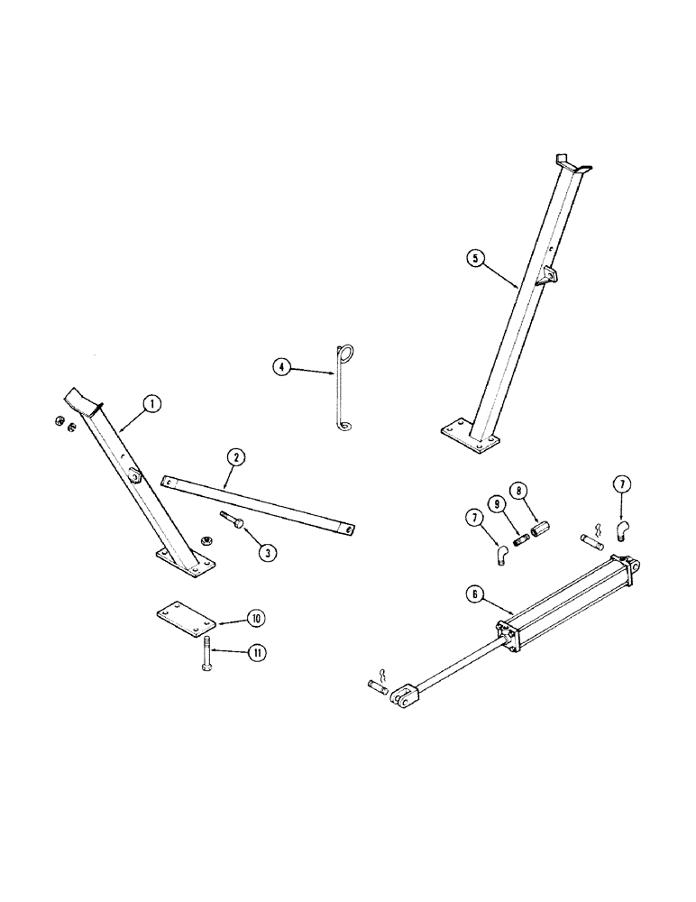 Схема запчастей Case IH 100-SERIES - (62[1]) - WING STOP AND CYLINDER 180W AND 188 12 WIDE ROW, SN1605900 AND UP 