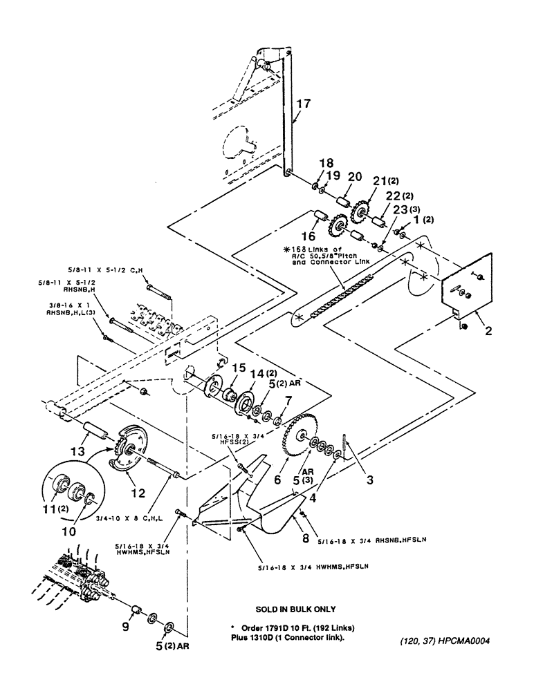 Схема запчастей Case IH 8450 - (030) - PICKUP DRIVE, LEFT, ASSEMBLY Pickup