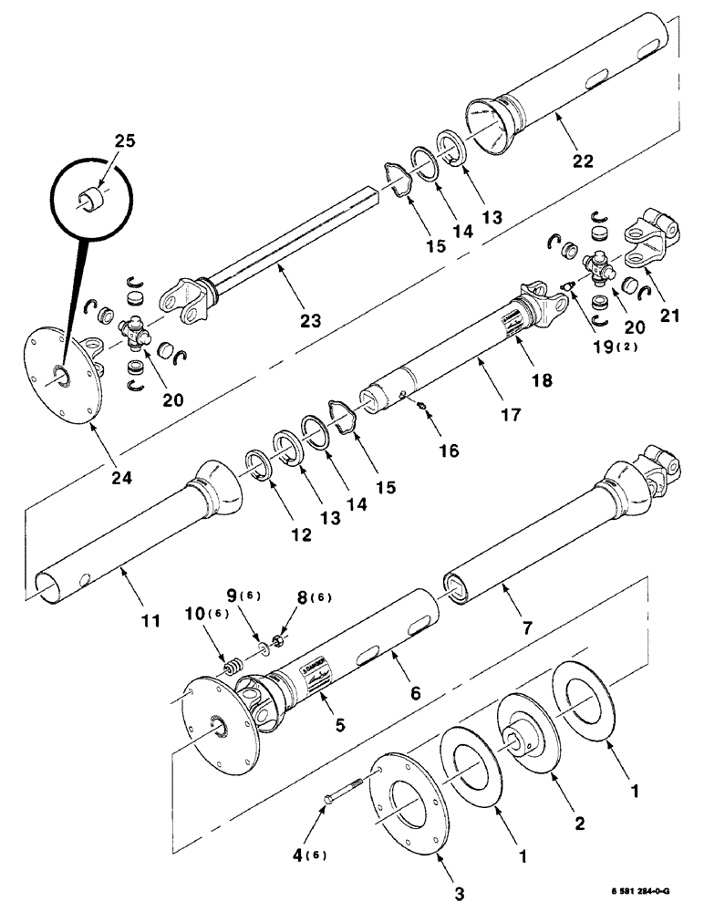 Схема запчастей Case IH 8350 - (2-12) - SLIP CLUTCH U-JOINT ASSEMBLY (09) - CHASSIS