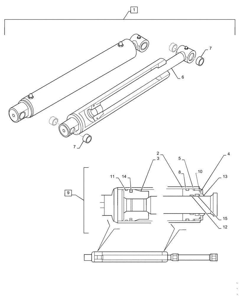 Схема запчастей Case IH L775 - (35.701.060[01]) - LIFT ARM, HYDRAULIC CYLINDER - MSL (35) - HYDRAULIC SYSTEMS