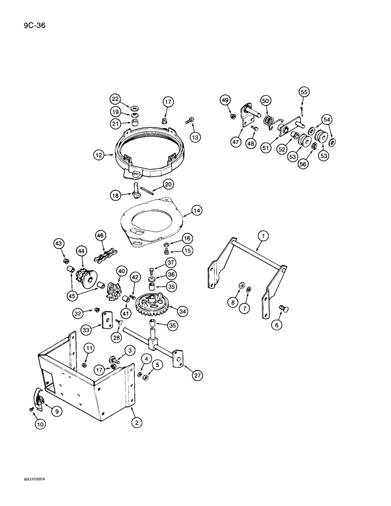 Схема запчастей Case IH 950 - (9C-36) - PLATE PLANTING UNIT, SEED GROWERS SPECIAL (09) - CHASSIS/ATTACHMENTS