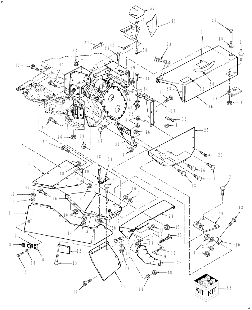 Схема запчастей Case IH DC101F - (08.02) - SHIELDING, LH (08) - SHEET METAL
