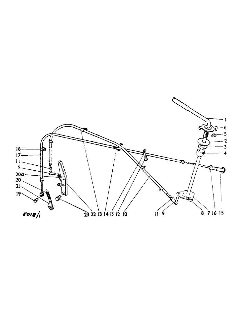 Схема запчастей Case IH 780 - (061) - HAND THROTTLE AND STOP CONTROL Engine Controls & Instruments