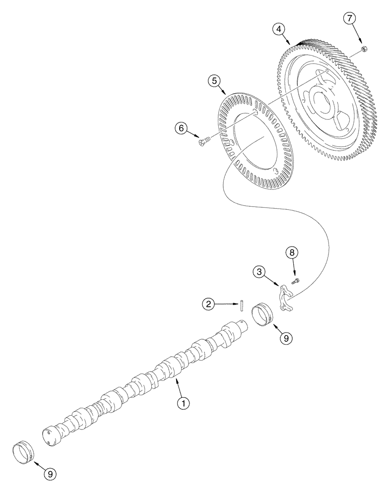 Схема запчастей Case IH FLX3300B - (02-017) - CAMSHAFT (FLX3300B CASE ENGINE) (01) - ENGINE