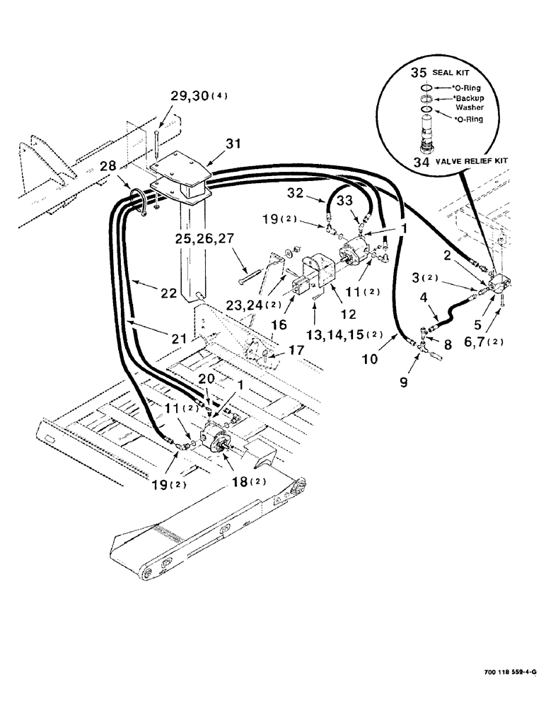 Схема запчастей Case IH 8840 - (8-06) - HYDRAULIC CONVEYOR DRIVE ASSEMBLY, MOTORS (35) - HYDRAULIC SYSTEMS