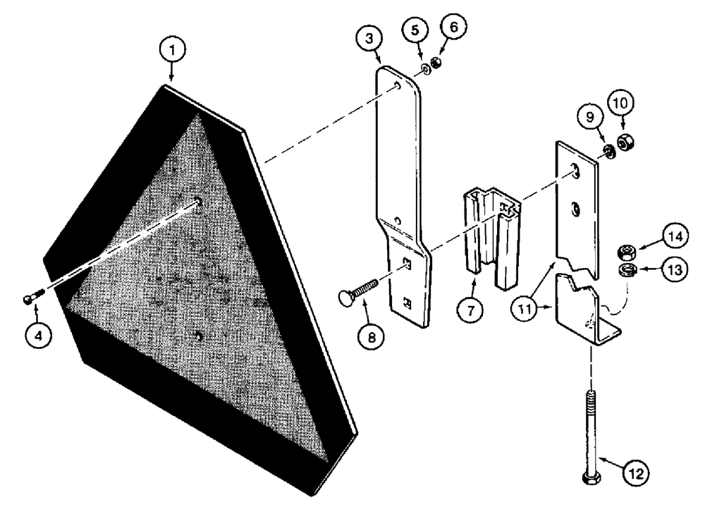 Схема запчастей Case IH 501 - (9-17) - SLOW MOVING VEHICLE EMBLEM (09) - CHASSIS/ATTACHMENTS