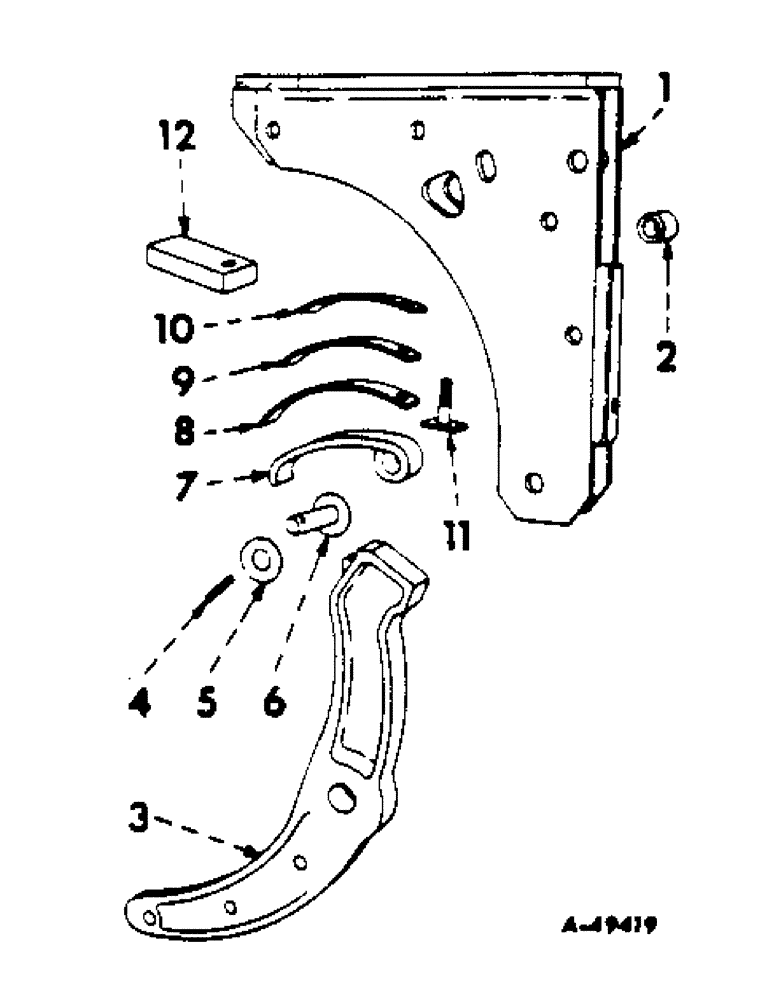 Схема запчастей Case IH 70 - (F-03) - TRIP BEAM, ONE PER FURROW 