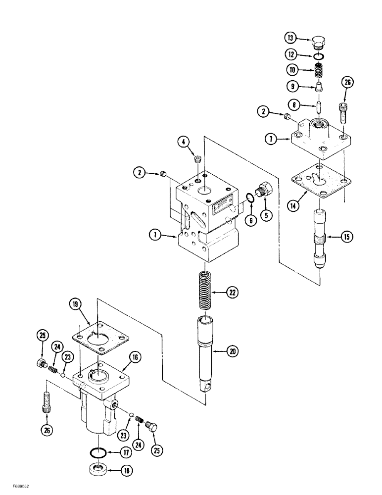 Схема запчастей Case IH 9370 - (6-142) - PTO CLUTCH ASSEMBLY, CONTROL VALVE ASSEMBLY (CONTD) (06) - POWER TRAIN
