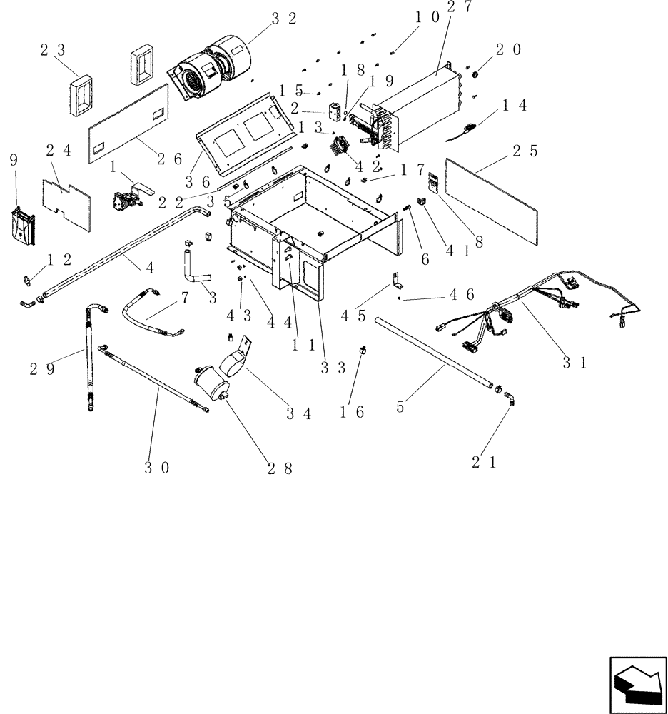 Схема запчастей Case IH 7130 - (50.200.10) - BOX ASSY - AIR CONDITIONING (50) - CAB CLIMATE CONTROL
