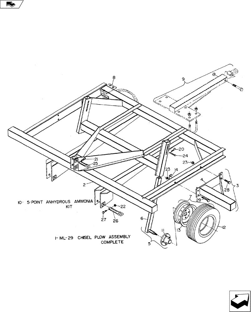 Схема запчастей Case IH CHIZZL CHAMP - (39.100.01) - ML-29 CHIZL CHAMP ASSEMBLY (39) - FRAMES AND BALLASTING