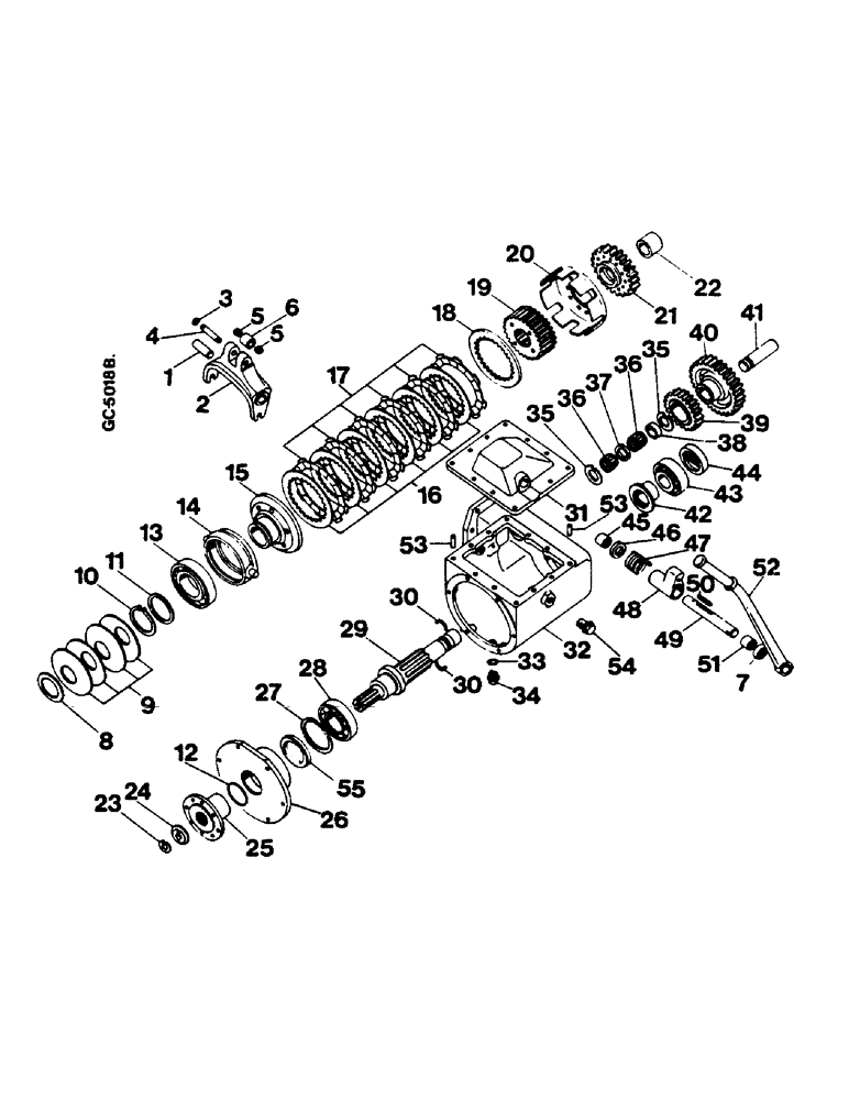Схема запчастей Case IH 844 - (2B01) - TRANSMISSION, FRONT AXLE DRIVE (-XXX) (04) - Drive Train