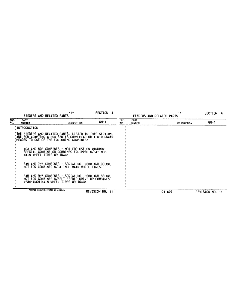 Схема запчастей Case IH 810 - (A-01) - INTRODUCTION (00) - GENERAL & PICTORIAL INDEX