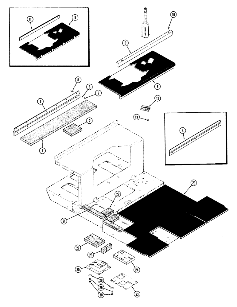 Схема запчастей Case IH 870 - (296) - CAB, INSULATION, PLATFORM (09) - CHASSIS/ATTACHMENTS