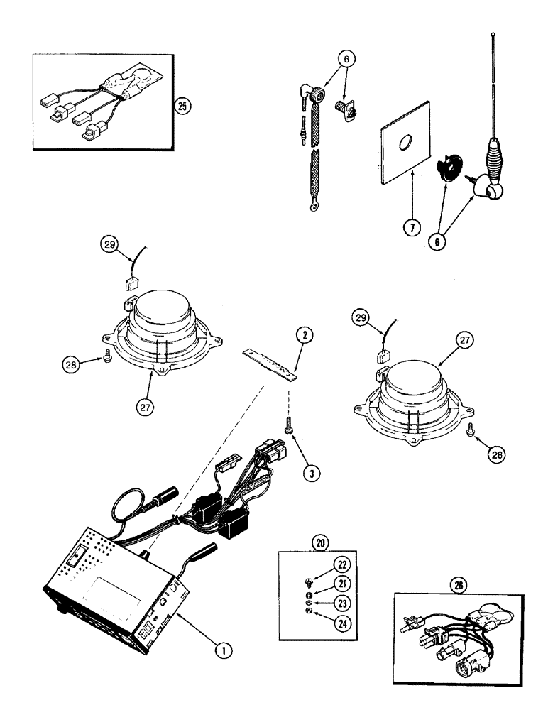 Схема запчастей Case IH 8940 - (4-046) - RADIO AND SPEAKERS (04) - ELECTRICAL SYSTEMS