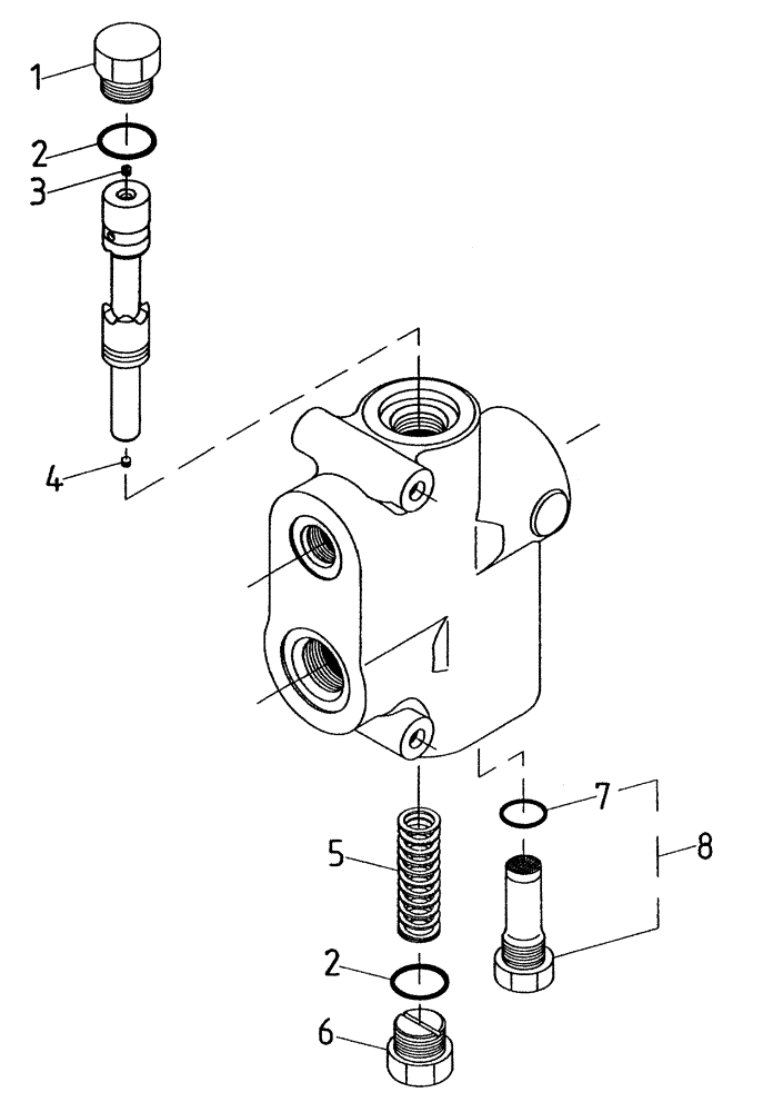 Схема запчастей Case IH 7700 - (B04[35A]) - HYDRAULIC PRIORITY VALVE Hydraulic Components & Circuits