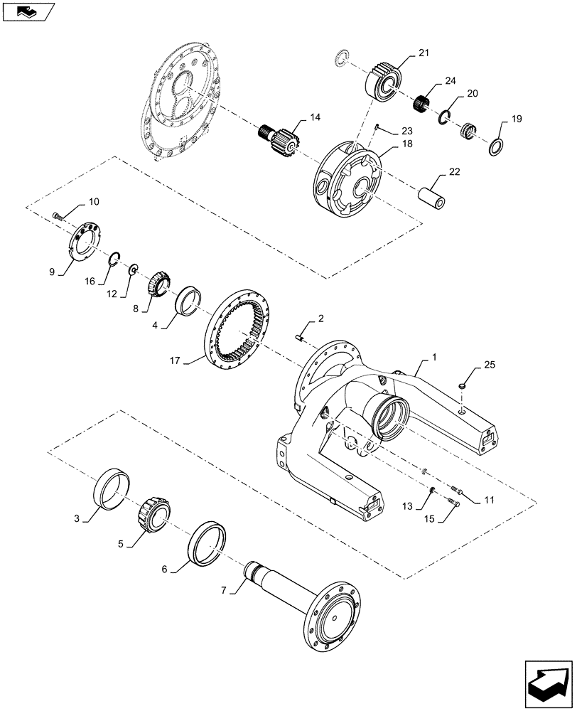 Схема запчастей Case IH STX380 - (06-79) - 500 SERIES AXLE ASSEMBLY - FINAL DRIVE, QUADTRAC TRACTOR (06) - POWER TRAIN