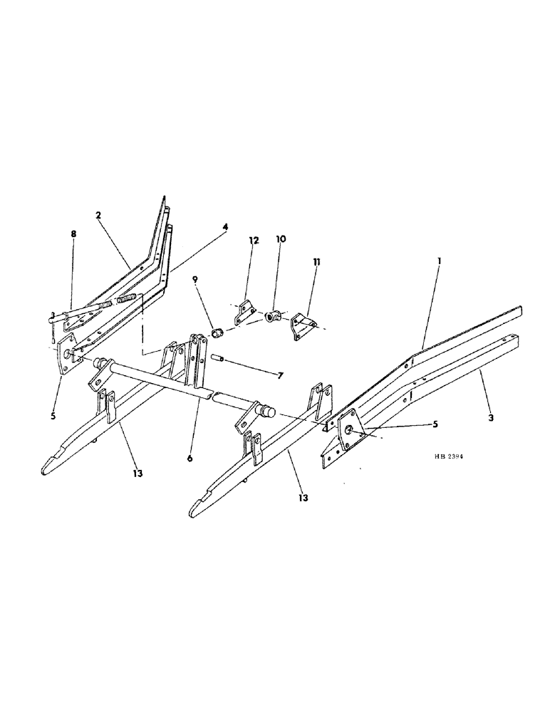 Схема запчастей Case IH 45 - (B-15) - FAST HITCH, FOR 12 FOOT 6 INCH MODEL ONLY, BUILT PRIOR TO MAY 1974 SEASON 