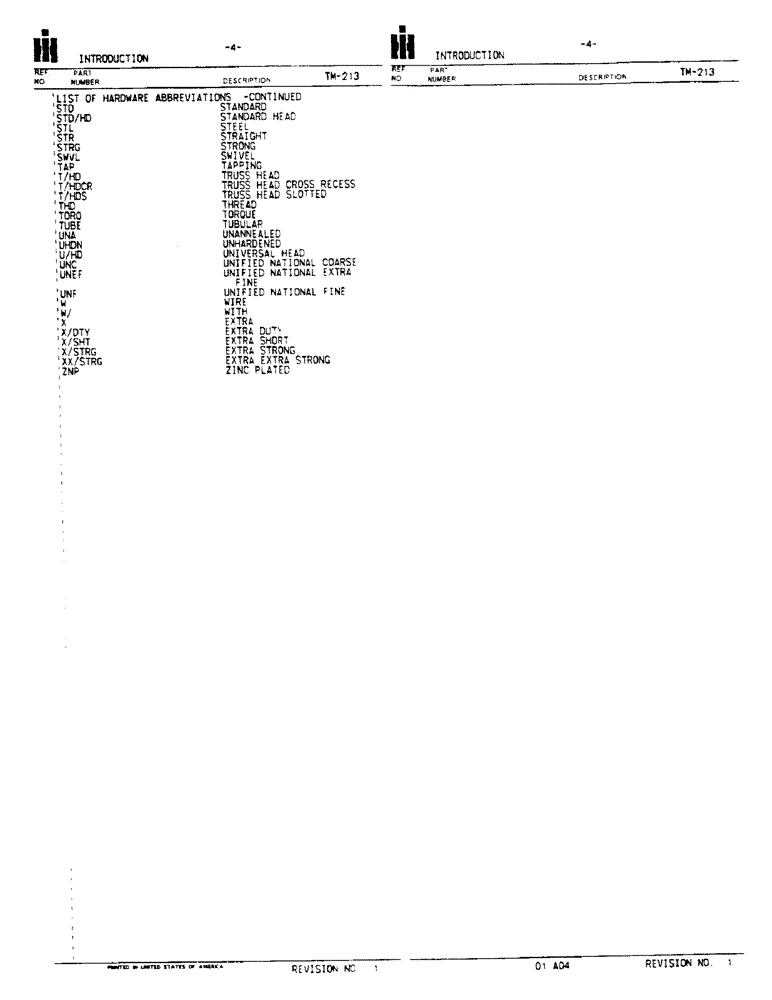 Схема запчастей Case IH 4600 - (4) - INTRODUCTION 