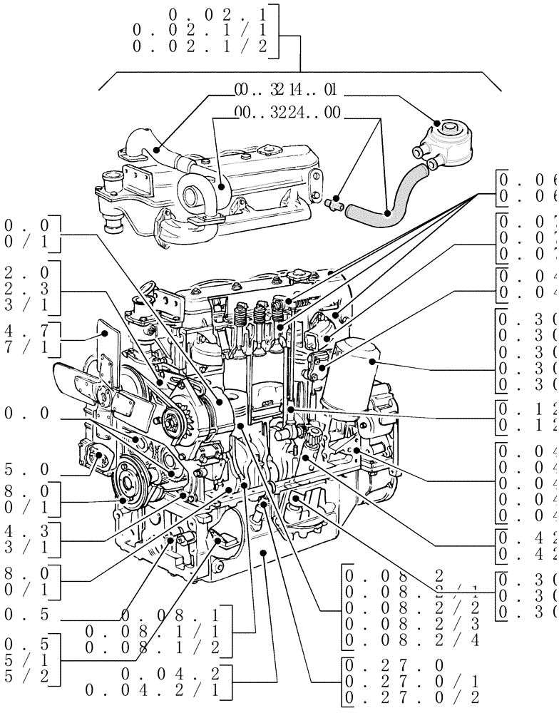 Схема запчастей Case IH JX75 - (SEC. 01[01]) - ENGINE (00) - GENERAL
