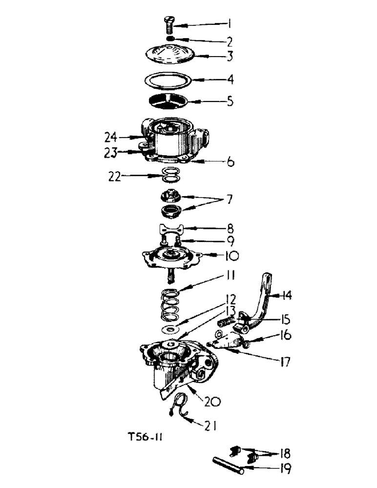 Схема запчастей Case IH 384 - (12-19) - POWER, FUEL FEED PUMP Power