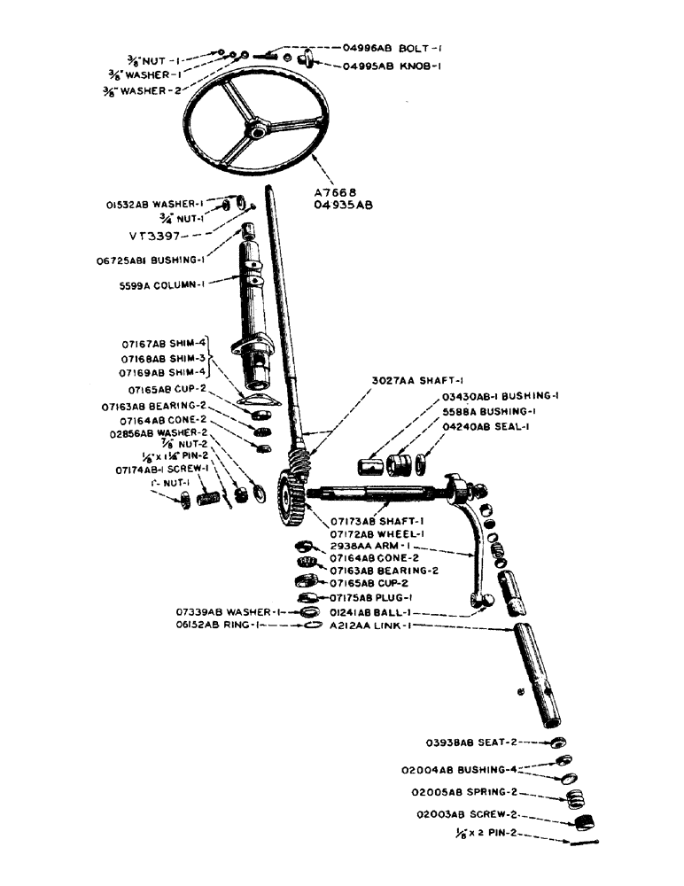 Схема запчастей Case IH DC-SERIES - (132) - STEERING GEAR, FOR "DC" TRACTORS NUMBER 4607033 AND AFTER (05) - STEERING