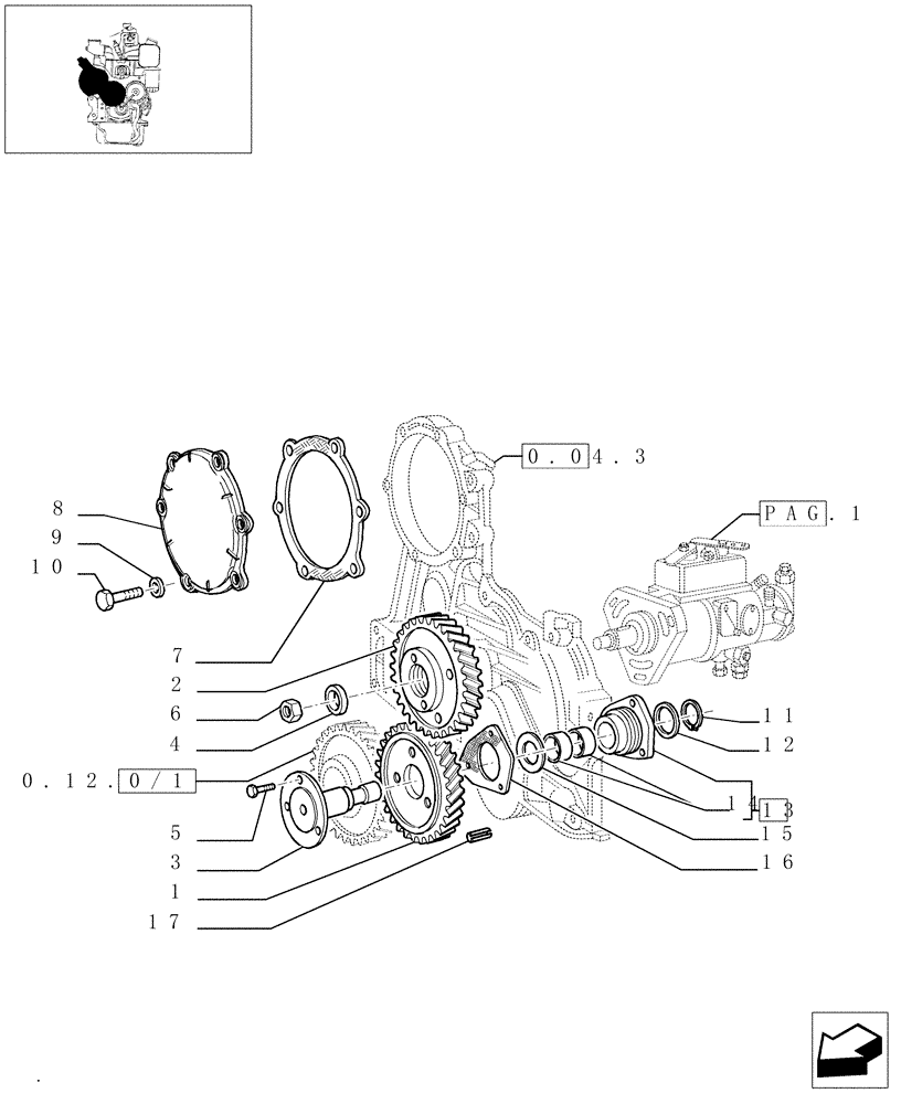 Схема запчастей Case IH JX90 - (0.14.0/02[02]) - FUEL SYSTEM - INJECTION PUMP (01) - ENGINE