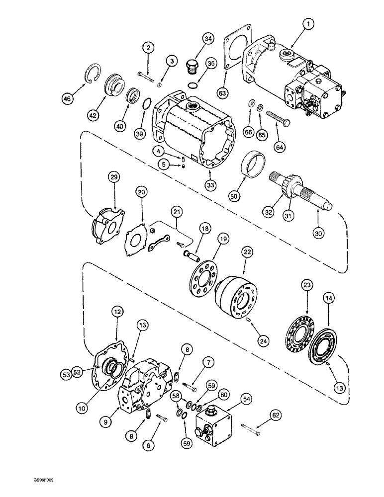 Схема запчастей Case IH 1800 - (6-26) - HYDROSTATIC MOTOR (03) - POWER TRAIN