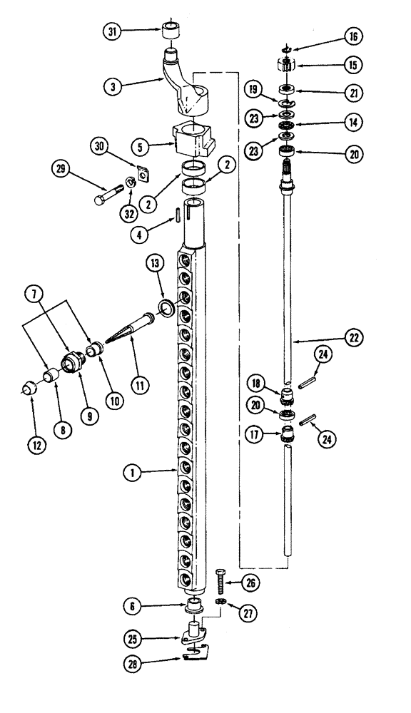 Схема запчастей Case IH 1844 - (9A-054) - PICKER BARS AND SPINDLES (13) - PICKING SYSTEM