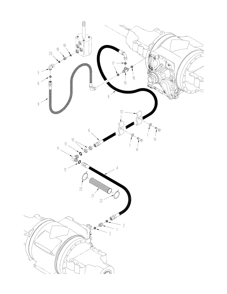 Схема запчастей Case IH STX275 - (07-03[01]) - SERVICE BRAKE CIRCUIT, WITHOUT ACCUSTEER (07) - BRAKES