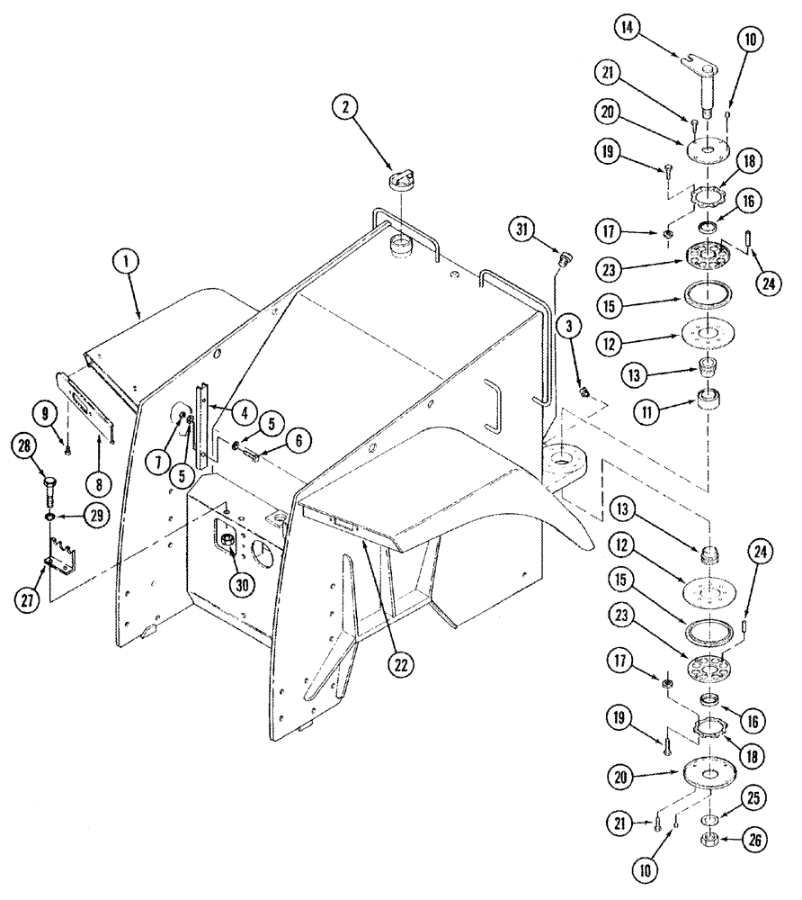 Схема запчастей Case IH STX440 - (09-37) - REAR FRAME STX 375, STX 440 (09) - CHASSIS/ATTACHMENTS