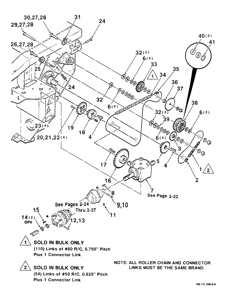 Схема запчастей Case IH 8330 - (2-20) - DRIVE, HAY CONDITIONER, ASSEMBLY (09) - CHASSIS