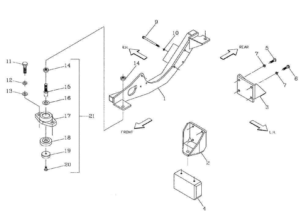 Схема запчастей Case IH 7700 - (C05[04]) - ENGINE MOUNTS {M11} Engine & Engine Attachments