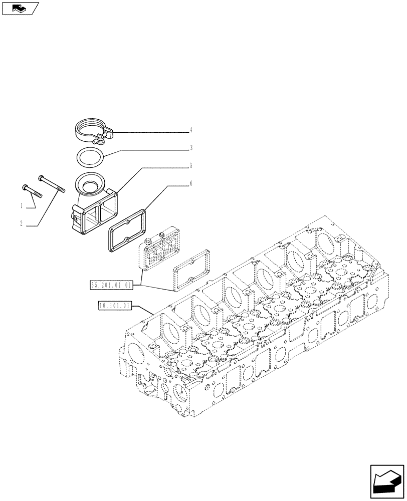 Схема запчастей Case IH F2CFE613R A021 - (10.254.01) - AIR LINES (504106378) (10) - ENGINE