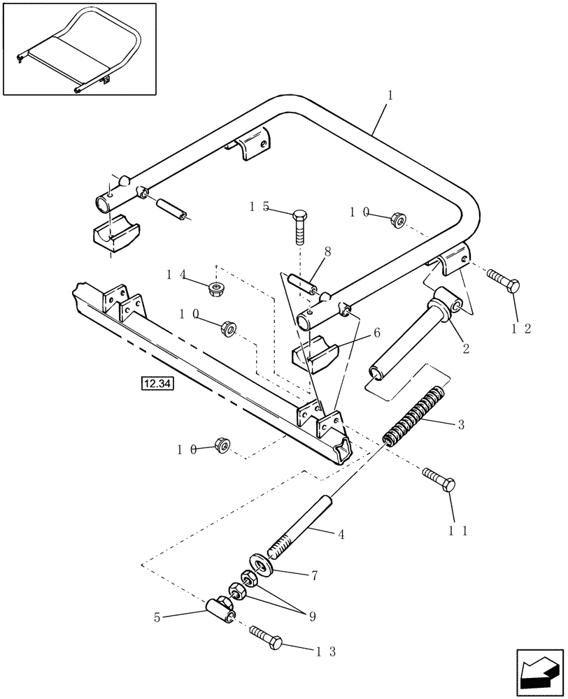 Схема запчастей Case IH RB444 - (16.30) - BALE EJECTOR (16) - BALE EJECTOR