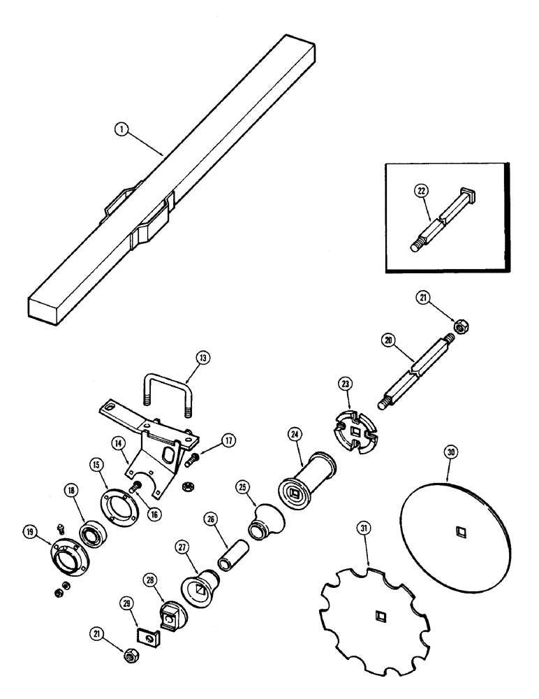 Схема запчастей Case IH F21 - (060) - FRONT RIGHT GANG, 9 INCH SPACING, F21, F21-0-144 & 158 
